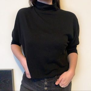Black Ribbed Mockneck Nordstrom Top